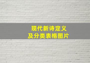 现代新诗定义及分类表格图片