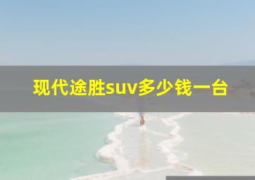 现代途胜suv多少钱一台