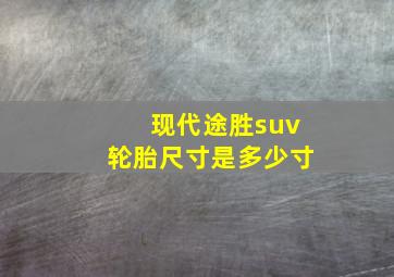 现代途胜suv轮胎尺寸是多少寸