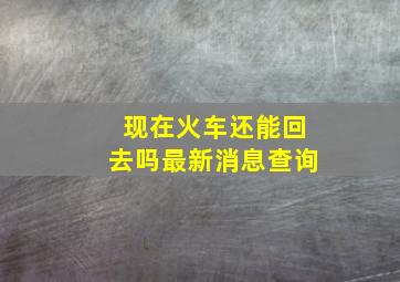 现在火车还能回去吗最新消息查询