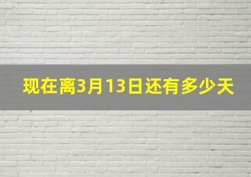 现在离3月13日还有多少天