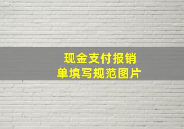 现金支付报销单填写规范图片