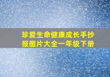 珍爱生命健康成长手抄报图片大全一年级下册