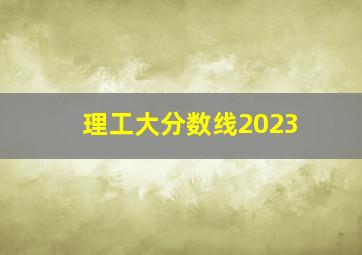 理工大分数线2023