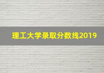 理工大学录取分数线2019