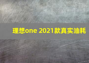 理想one 2021款真实油耗