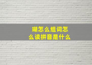 瑚怎么组词怎么读拼音是什么