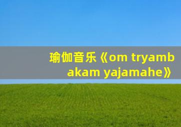 瑜伽音乐《om tryambakam yajamahe》