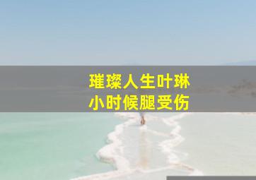 璀璨人生叶琳小时候腿受伤