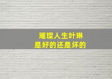 璀璨人生叶琳是好的还是坏的