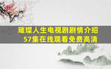 璀璨人生电视剧剧情介绍57集在线观看免费高清