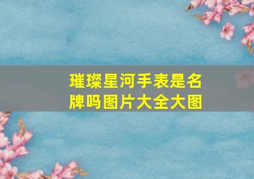 璀璨星河手表是名牌吗图片大全大图