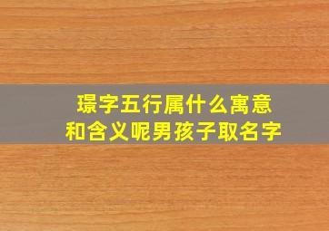 璟字五行属什么寓意和含义呢男孩子取名字