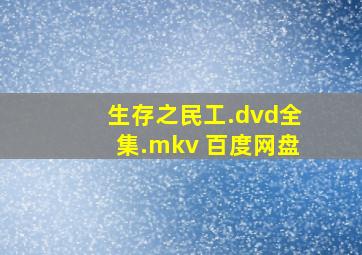 生存之民工.dvd全集.mkv 百度网盘