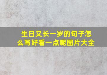 生日又长一岁的句子怎么写好看一点呢图片大全