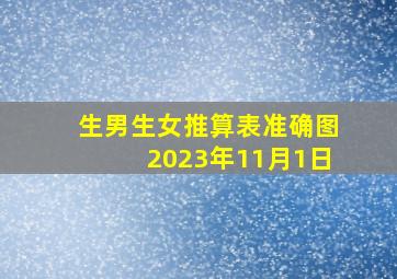 生男生女推算表准确图2023年11月1日