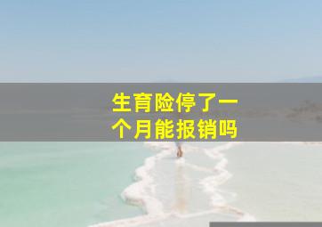 生育险停了一个月能报销吗