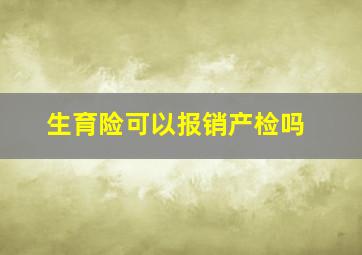 生育险可以报销产检吗