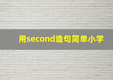 用second造句简单小学