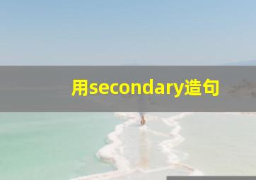 用secondary造句