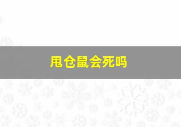 甩仓鼠会死吗