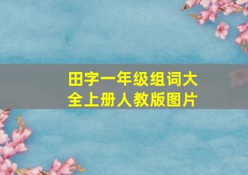 田字一年级组词大全上册人教版图片