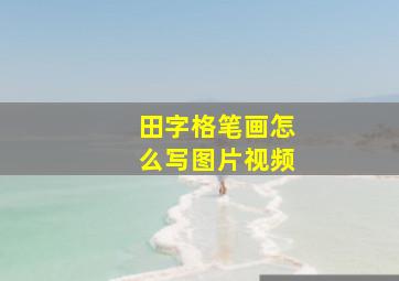 田字格笔画怎么写图片视频