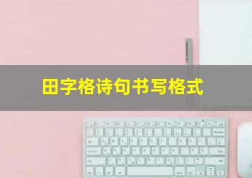 田字格诗句书写格式