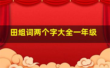 田组词两个字大全一年级