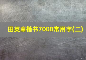 田英章楷书7000常用字(二)