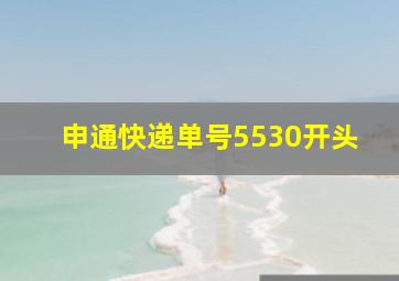 申通快递单号5530开头