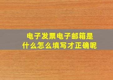 电子发票电子邮箱是什么怎么填写才正确呢