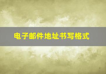 电子邮件地址书写格式