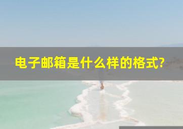 电子邮箱是什么样的格式?