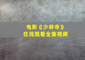 电影《少林寺》在线观看全集视频