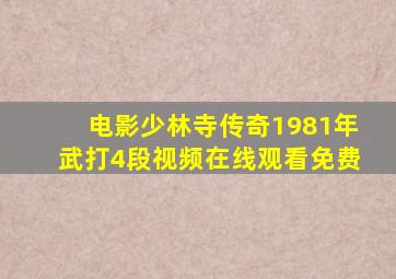 电影少林寺传奇1981年武打4段视频在线观看免费