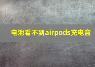 电池看不到airpods充电盒