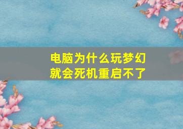 电脑为什么玩梦幻就会死机重启不了