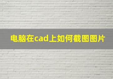 电脑在cad上如何截图图片