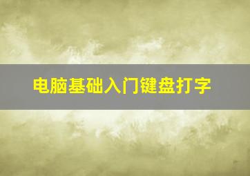 电脑基础入门键盘打字