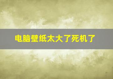 电脑壁纸太大了死机了