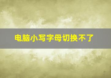 电脑小写字母切换不了