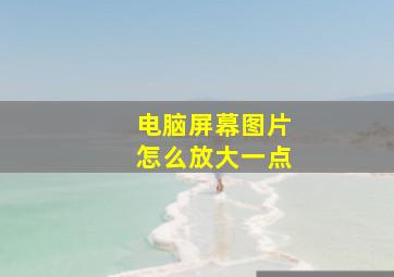 电脑屏幕图片怎么放大一点