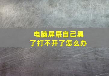 电脑屏幕自己黑了打不开了怎么办