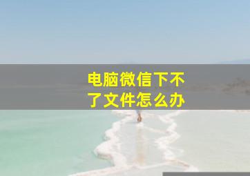 电脑微信下不了文件怎么办