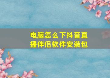 电脑怎么下抖音直播伴侣软件安装包