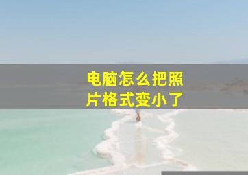 电脑怎么把照片格式变小了