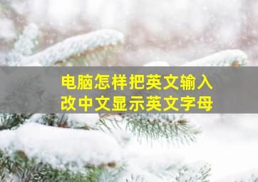 电脑怎样把英文输入改中文显示英文字母