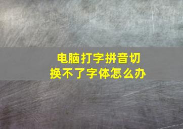 电脑打字拼音切换不了字体怎么办