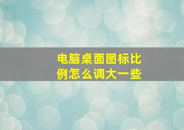 电脑桌面图标比例怎么调大一些